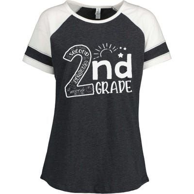 Hello 2nd Grade Teachers And Team Second Grade Enza Ladies Jersey Colorblock Tee