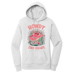 Howdy 2nd Grade Western Cowgirls Back To School Second Grade Women's Pullover Hoodie