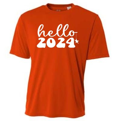 Hello 2024 Happy New Year Great Gift Cooling Performance Crew T-Shirt