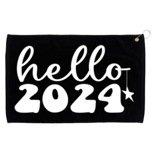 Hello 2024 Happy New Year Great Gift Grommeted Golf Towel