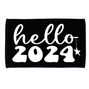 Hello 2024 Happy New Year Great Gift Microfiber Hand Towel