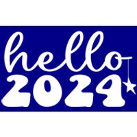 Hello 2024 Happy New Year Great Gift Bumper Sticker