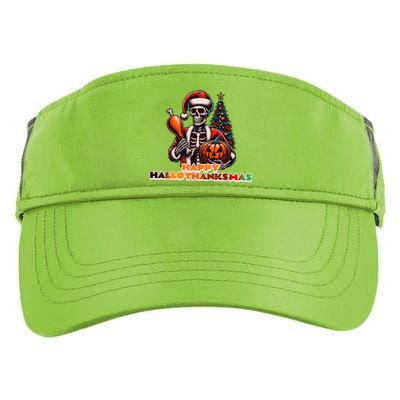 Hallothanksmas 2024 Halloween Merry Christmas Thanksgiving Adult Drive Performance Visor