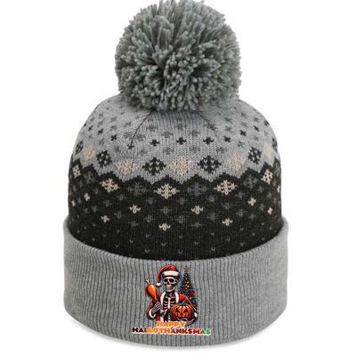 Hallothanksmas 2024 Halloween Merry Christmas Thanksgiving The Baniff Cuffed Pom Beanie