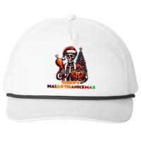 Hallothanksmas 2024 Halloween Merry Christmas Thanksgiving Snapback Five-Panel Rope Hat