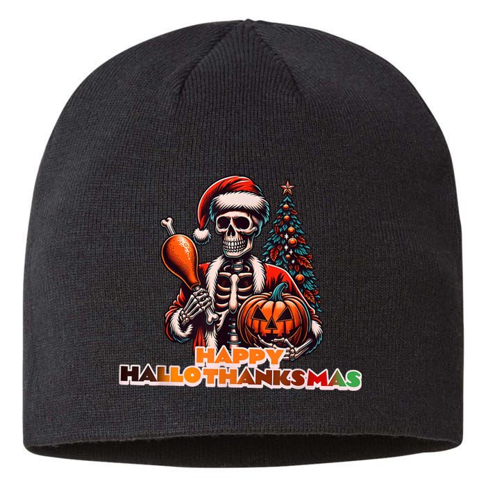 Hallothanksmas 2024 Halloween Merry Christmas Thanksgiving Sustainable Beanie