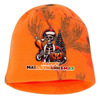 Hallothanksmas 2024 Halloween Merry Christmas Thanksgiving Kati - Camo Knit Beanie