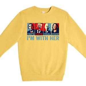 Harris 2024 IM With Her Kamala Harris Vote President Premium Crewneck Sweatshirt