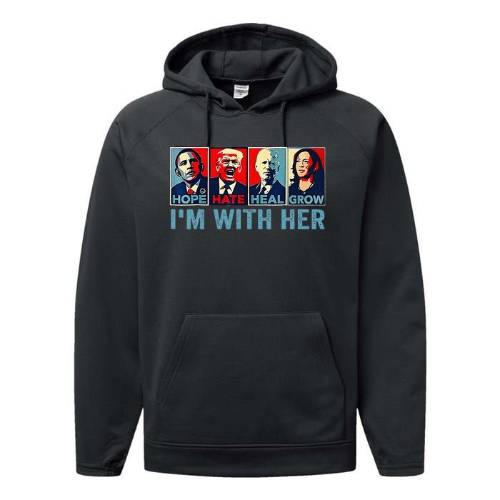 Harris 2024 IM With Her Kamala Harris Vote President Performance Fleece Hoodie