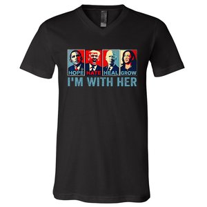 Harris 2024 IM With Her Kamala Harris Vote President V-Neck T-Shirt