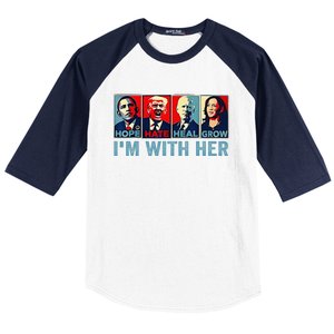 Harris 2024 IM With Her Kamala Harris Vote President Baseball Sleeve Shirt