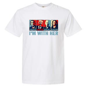 Harris 2024 IM With Her Kamala Harris Vote President Garment-Dyed Heavyweight T-Shirt