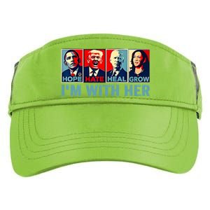 Harris 2024 IM With Her Kamala Harris Vote President Adult Drive Performance Visor