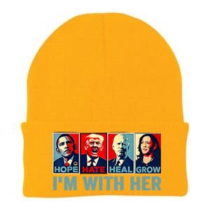 Harris 2024 IM With Her Kamala Harris Vote President Knit Cap Winter Beanie