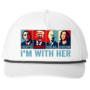 Harris 2024 IM With Her Kamala Harris Vote President Snapback Five-Panel Rope Hat