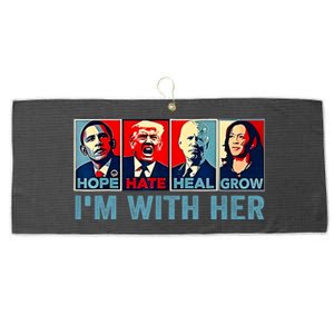 Harris 2024 IM With Her Kamala Harris Vote President Large Microfiber Waffle Golf Towel