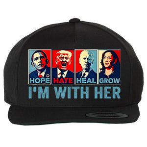 Harris 2024 IM With Her Kamala Harris Vote President Wool Snapback Cap