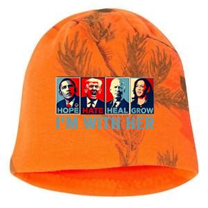 Harris 2024 IM With Her Kamala Harris Vote President Kati - Camo Knit Beanie