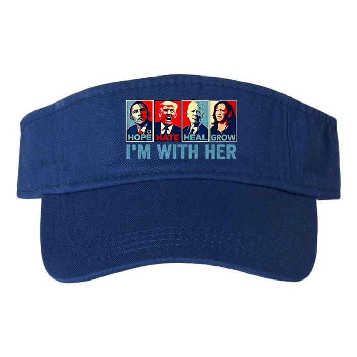 Harris 2024 IM With Her Kamala Harris Vote President Valucap Bio-Washed Visor