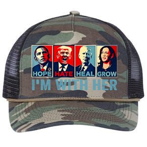 Harris 2024 IM With Her Kamala Harris Vote President Retro Rope Trucker Hat Cap