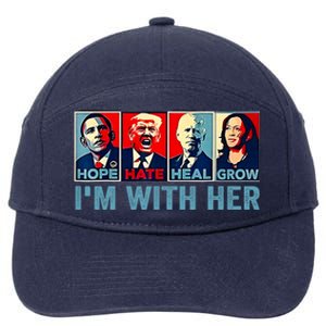 Harris 2024 IM With Her Kamala Harris Vote President 7-Panel Snapback Hat