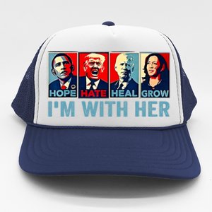 Harris 2024 IM With Her Kamala Harris Vote President Trucker Hat