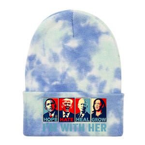 Harris 2024 IM With Her Kamala Harris Vote President Tie Dye 12in Knit Beanie