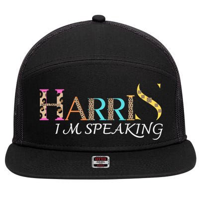 Harris 2024 I M Speaking Gift 7 Panel Mesh Trucker Snapback Hat