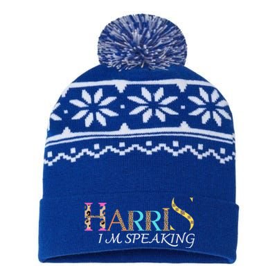 Harris 2024 I M Speaking Gift USA-Made Snowflake Beanie