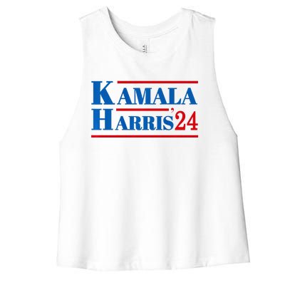 Harris 2024 Kamala Harris 2024 Elections American Flag Women's Racerback Cropped Tank