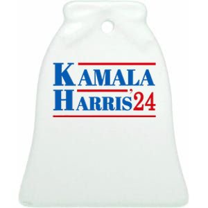 Harris 2024 Kamala Harris 2024 Elections American Flag Ceramic Bell Ornament