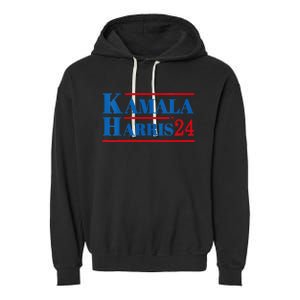 Harris 2024 Kamala Harris 2024 Elections American Flag Garment-Dyed Fleece Hoodie