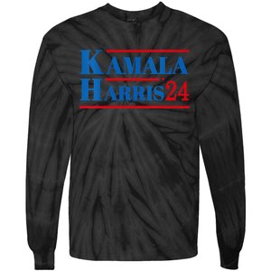 Harris 2024 Kamala Harris 2024 Elections American Flag Tie-Dye Long Sleeve Shirt