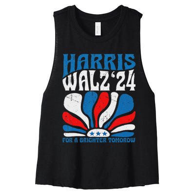 Harriswaltz 2024 Kamalaharris Timwaltz 2024 Women's Racerback Cropped Tank