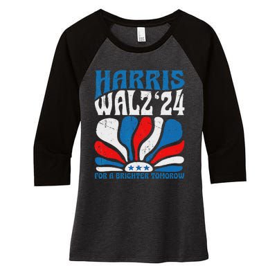 Harriswaltz 2024 Kamalaharris Timwaltz 2024 Women's Tri-Blend 3/4-Sleeve Raglan Shirt