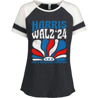 Harriswaltz 2024 Kamalaharris Timwaltz 2024 Enza Ladies Jersey Colorblock Tee