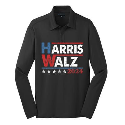 Harriswaltz 2024 Kamalaharris Timwaltz 2024 Silk Touch Performance Long Sleeve Polo