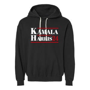 Harris 2024 Kamala Harris 2024 Elections American Flag Garment-Dyed Fleece Hoodie