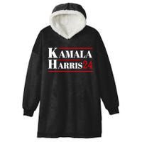 Harris 2024 Kamala Harris 2024 Elections American Flag Hooded Wearable Blanket