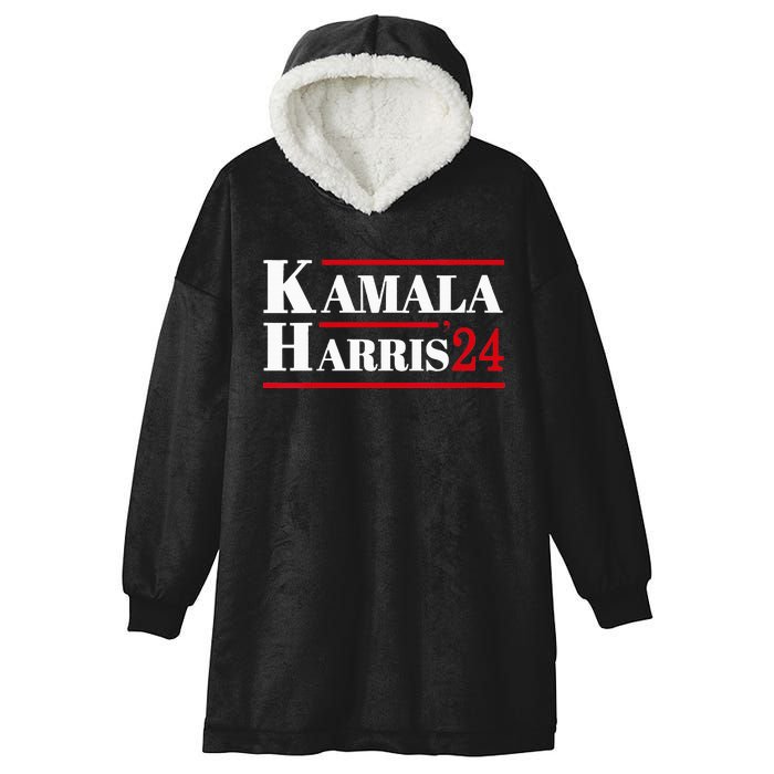 Harris 2024 Kamala Harris 2024 Elections American Flag Hooded Wearable Blanket