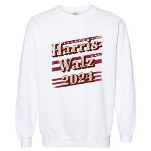 Harriswalz 2024 Kamala Harris And Tim Walz Supporters Garment-Dyed Sweatshirt