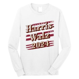 Harriswalz 2024 Kamala Harris And Tim Walz Supporters Long Sleeve Shirt