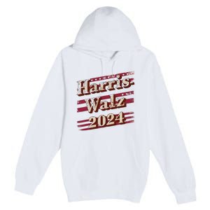 Harriswalz 2024 Kamala Harris And Tim Walz Supporters Premium Pullover Hoodie