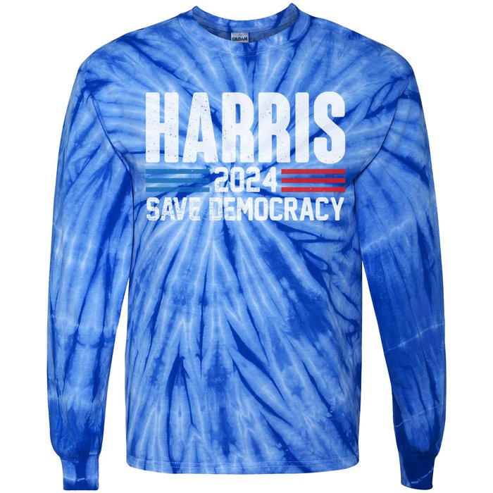 Harris 2024 Kamala Harris 24 For The People I Am Speaking Cute Gift Tie-Dye Long Sleeve Shirt