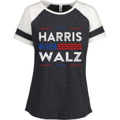 Harriswaltz 2024 Kamalaharris Timwaltz 2024 Enza Ladies Jersey Colorblock Tee