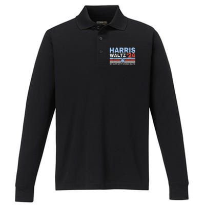 Harriswaltz 2024 Kamalaharris Timwaltz 2024 Gift Performance Long Sleeve Polo