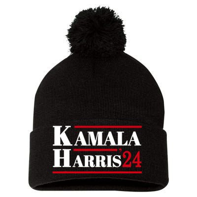 Harris 2024 Kamala Harris 2024 Elections American Flag Pom Pom 12in Knit Beanie