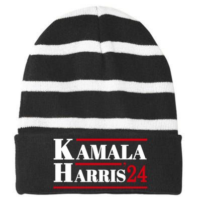 Harris 2024 Kamala Harris 2024 Elections American Flag Striped Beanie with Solid Band