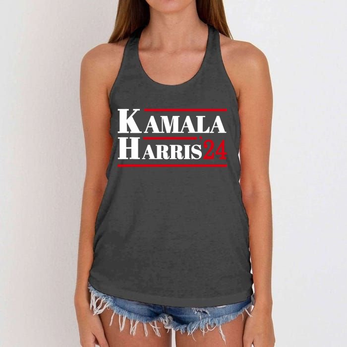 Harris 2024 Kamala Harris 2024 Elections American Flag Women's Knotted Racerback Tank