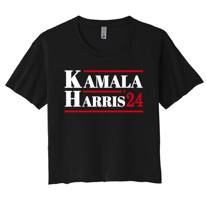 Harris 2024 Kamala Harris 2024 Elections American Flag Women's Crop Top Tee